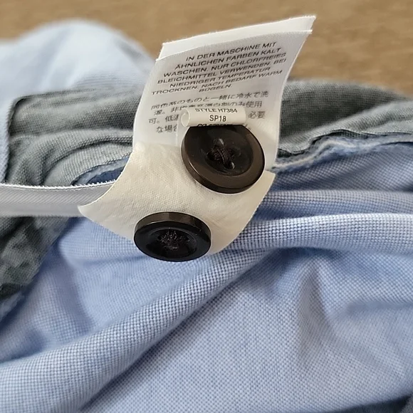 J. Crew Flat Front Cotton Shorts 33x10.5" Blue - Picture 5 of 7